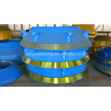 Cone crusher parts High Manganese Mn14Cr2, Mn18Cr2, Mn20Cr2, Mn22Cr2-Mantle and Cocave